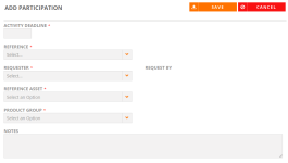 Add participation dialog
